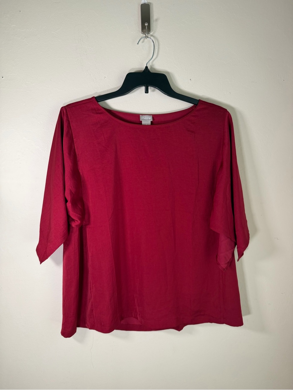 Chico's Rich Berry Boatneck Tunic